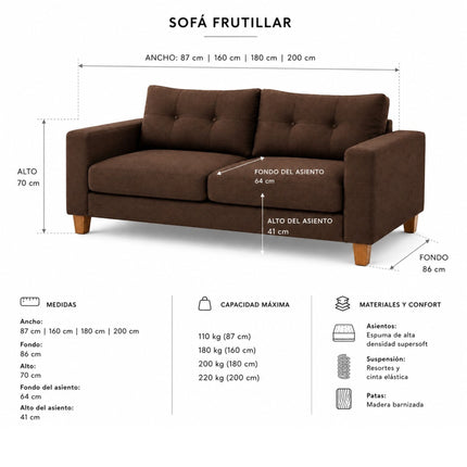 Sofá Frutillar - Lino hidrorepelente